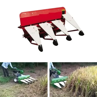 Heavy Duty 3 Row Reaper Attachment / Crop Harvester Attachment For 5 to 9 HP Power Tiller